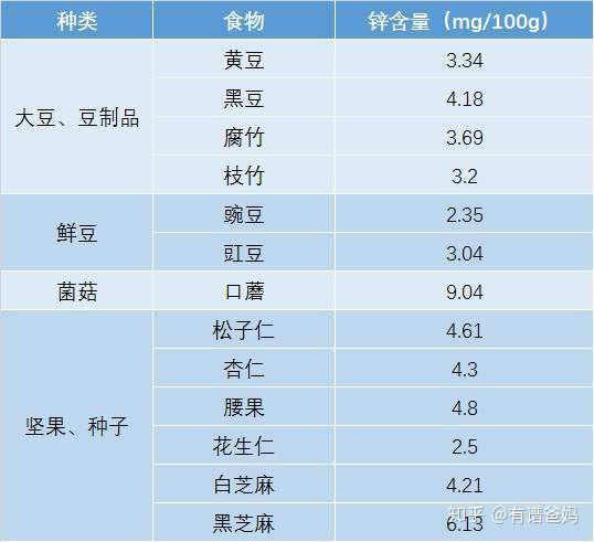 含锌食品对精力分配与专注力的影响研究